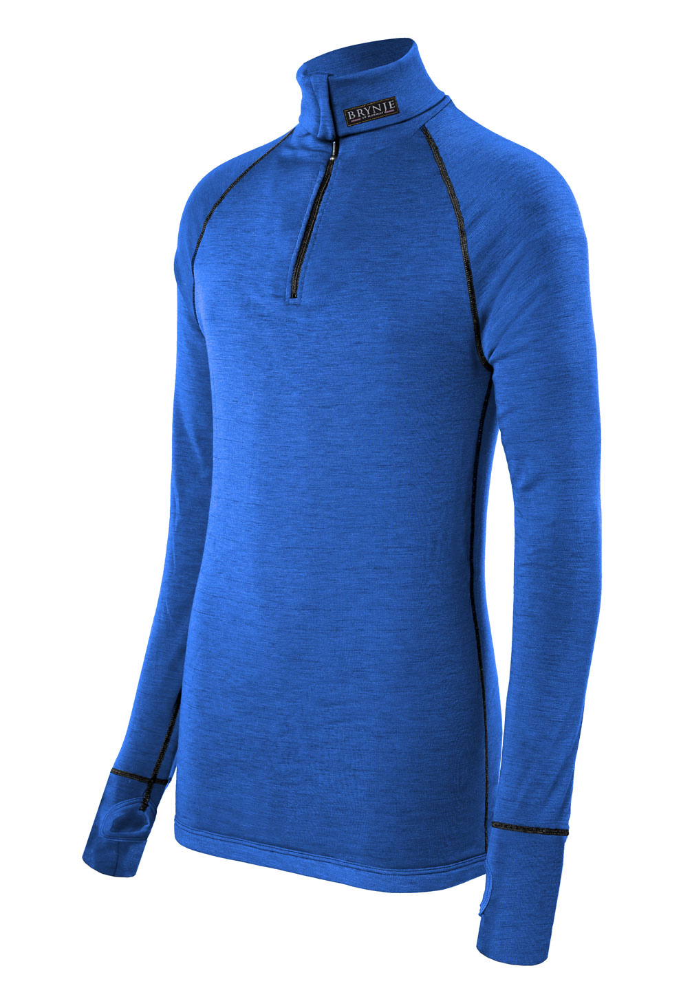 Arctic Double polo zip shirt med tommelgrep. Farge: HIMMELBLÅ